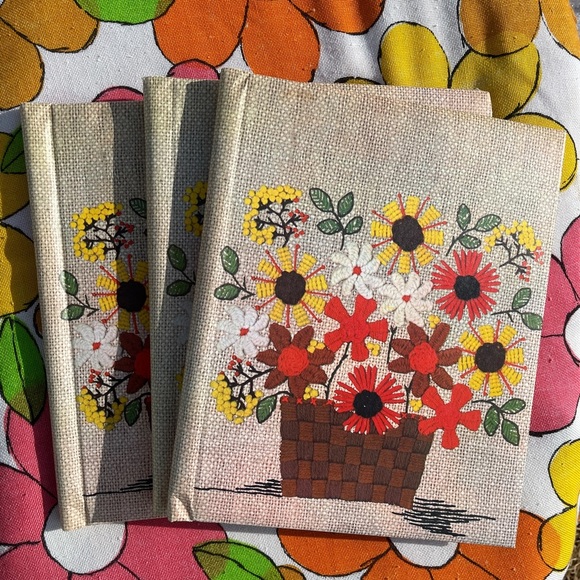 Vintage floral print photo albums - Picture 1 of 5